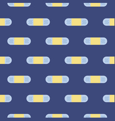 Small Bandaid Seamless Pattern On A Blue