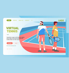 Tennis Tournament Landing Page Two Players