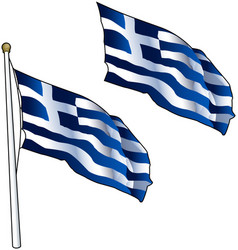 Waving Greek Flag