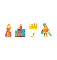 Fairytale Magic Flat Icon Design With Castle