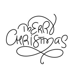 Merry Christmas Hand Lettering Calligraphy Text