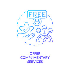 Offer Complimentary Services Blue Gradient