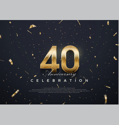 40th Anniversary Celebration 3d Design With