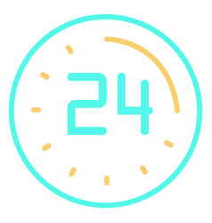 Clock Digital 24 Icon Stroke