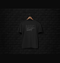 Mens Black Short Sleeve T-shirt Mockup