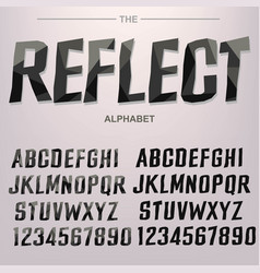 Modern Bold Font And Alphabet Reflect