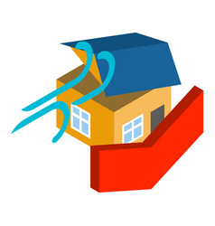 Strong Wind Icon Isometric High Wind Blows