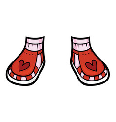 Cartoon For Kids Sandals With Heart Sign