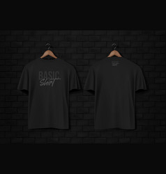 Mens Black Short Sleeve T-shirt Mockup