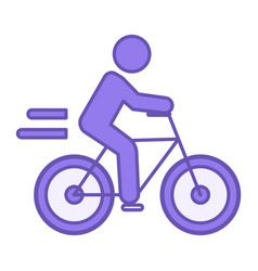 Bicycle Color Icon Of A Man Riding