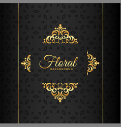 Elegant And Golden Floral Frame Background With