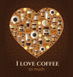 I Love Coffee Sign In Shape Of Heart