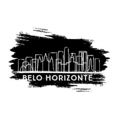 Belo Horizonte Brazil City Skyline Silhouette