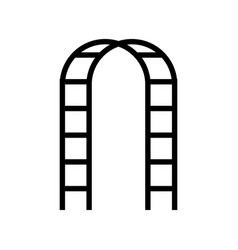 Garden Trellis Tool Line Icon