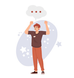 Happy Man With Speech Bubble Concept