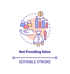 Not Providing Value Concept Icon