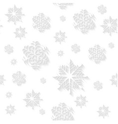 White Snowflakes Seamless Background