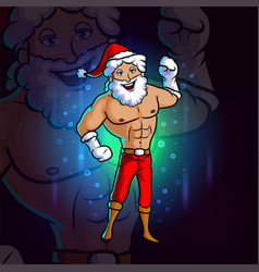 Strong Santa Esport Logo Design