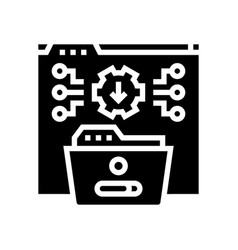 System Integration Analyst Glyph Icon