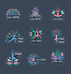 Yoga Center Badges Templates For Yoga Studio