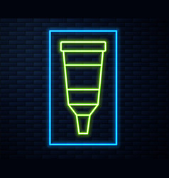 Glowing Neon Line Tube With Paint Palette Icon