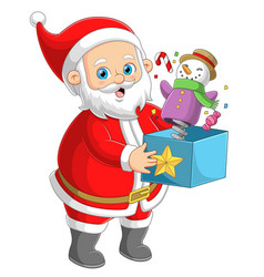 Santa Claus Is Carrying A Popping Surprise Box