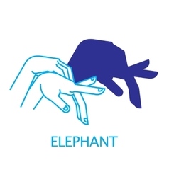 Shadow Hand Puppet Elephant