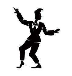 Stylish Boogie Woogie Male Dancer Black