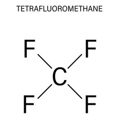 Tetrafluoromethane Molecule Skeletal Formula