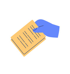 Hand Holding Document Icon Arm With Abstract