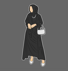 Hijab Woman With An Elegant Black