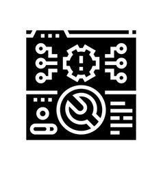 System Maintenance Analyst Glyph Icon