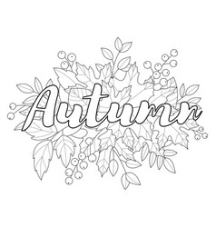 Autumn Doodle Hand-drawn Page With Outlines Art