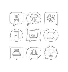 Corner Sofa Table And Cupboard Icons