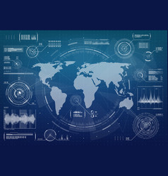 Hud Military Control Interface With World Map