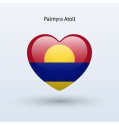 Love Palmyra Atoll Symbol Heart Flag Icon