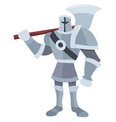 Cartoon Medieval Soldier With Axe