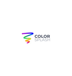 Color Ribbon Aesthetic Modern Spiral Simple Logo