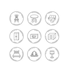 Corner Sofa Table And Cupboard Icons