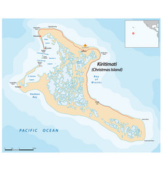 Map Of Kiritimati Island Kiribati