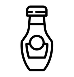 Mustard Bottle Icon Outline Style