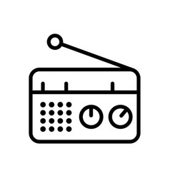 Radio Outline Icon Isolated