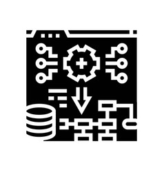 System Deployment Analyst Glyph Icon