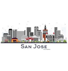 San Jose California Skyline With Gray Buildings