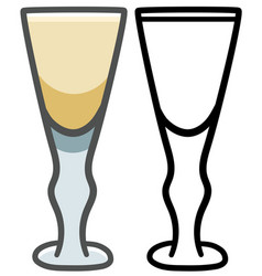 Sherry Glass In Colored And Line Versions