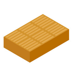 Toffee Bar Icon Isometric Style