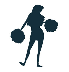 College Cheerleader Silhouette