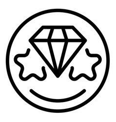 Diamond Chat Product Review Icon Outline Style