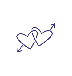 Gay Love Symbol Line Icon