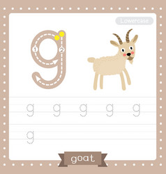 Letter G Lowercase Tracing Practice Worksheet